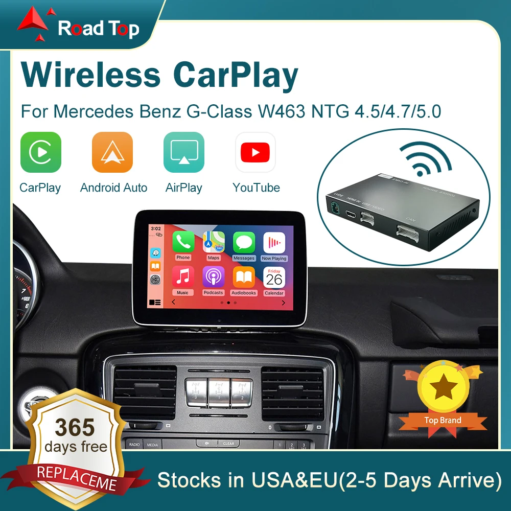 

Wireless CarPlay for Mercedes Benz G-Class W463 2012-2018 G63 G65 AMG G500 G 63 65 500 , with Android Auto Mirror Link Car Play