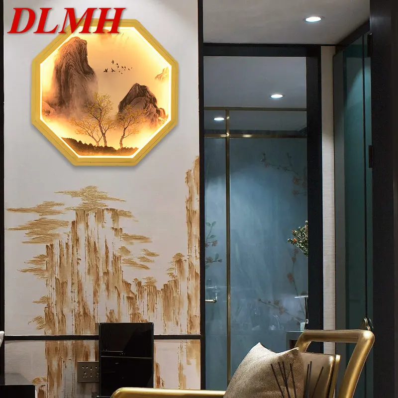 

DLMH Indoor Wall Picture amp LED Contemporary Creative Landscape Painting Sconce Light for Living Room Bedroom Decor