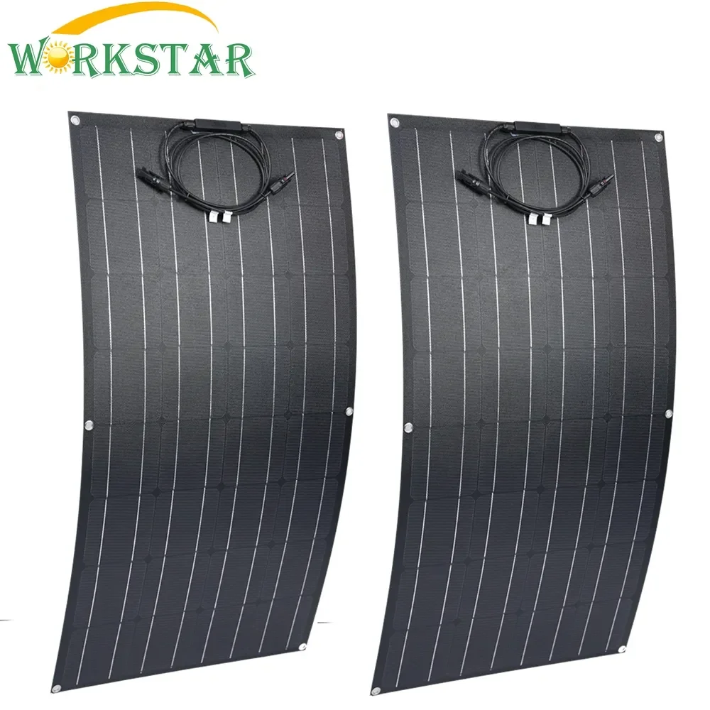 

2023New ETFE Flexible Solar Panels 18V 100w Solar Module Charger for RV/Boat 100w Solar Power System for Beginner 12V Solar Char