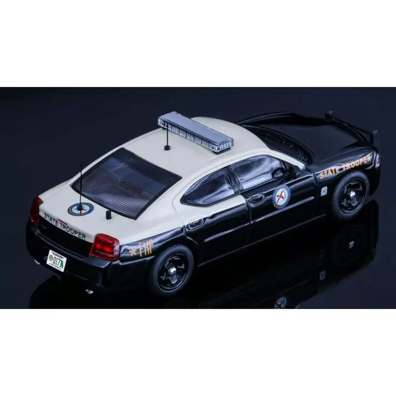 Фото Модель автомобиля Dodge Charger Florida Highway Patrol FHP в масштабе 1/64, литая под давлением, из сплава, коллекционная игрушка-симулятор, подарок для мальчиков # пийтии №3