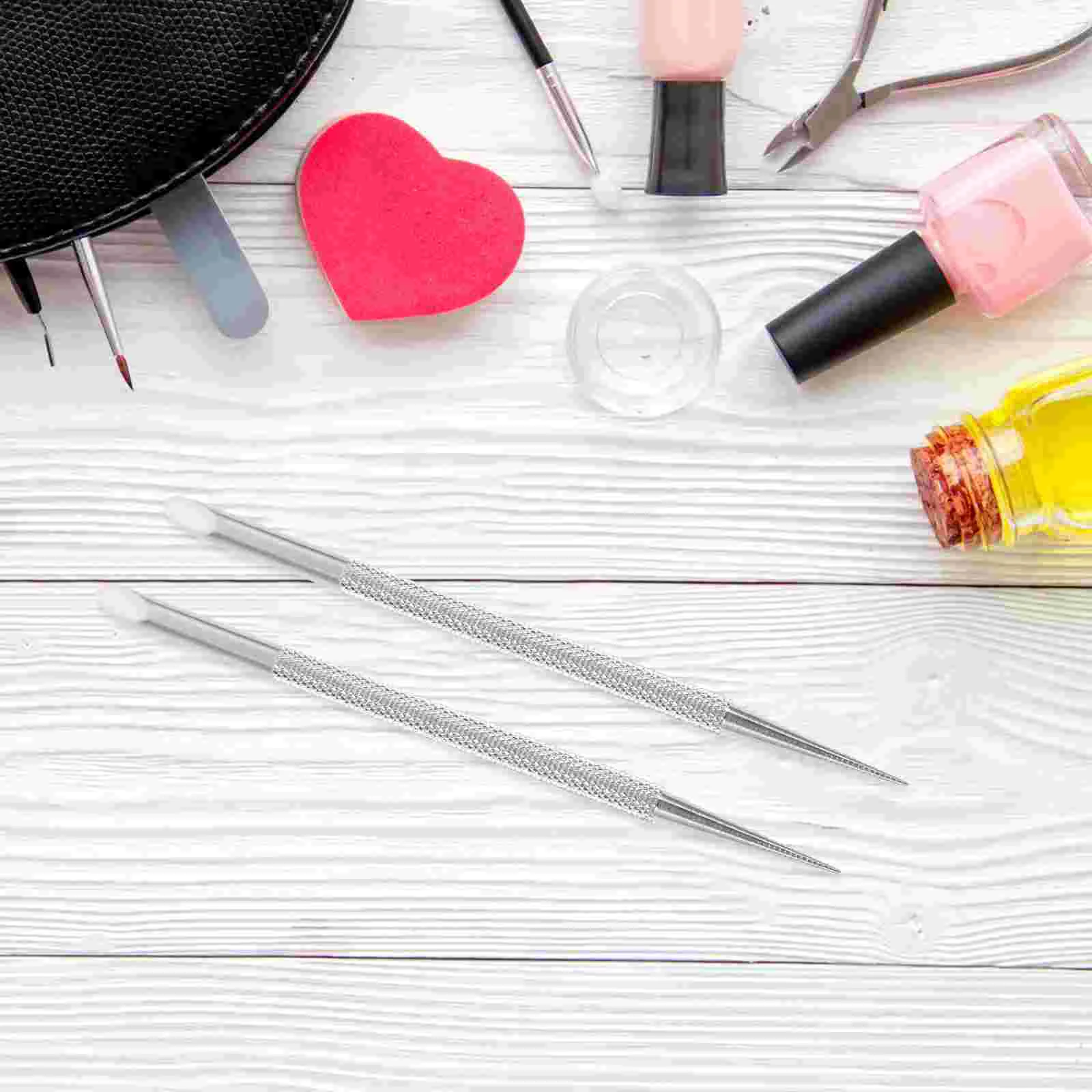 Практичный инструмент для пилинга ногтей 2 шт. толкатель кутикулы кусачки