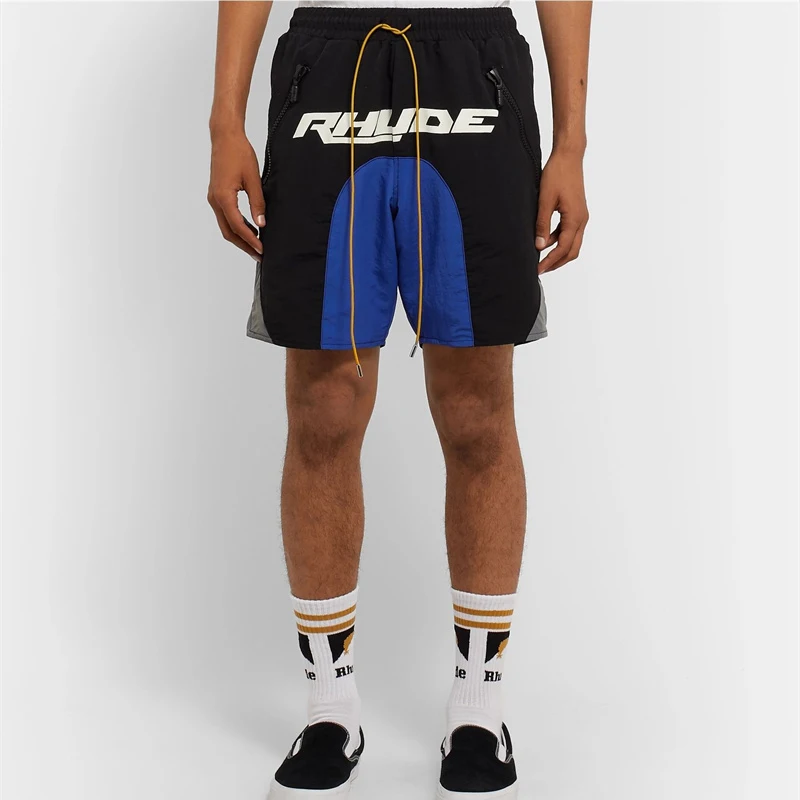 

RHUDE 20ss Spring And Summer, Splicing Reflective Fabric High Street Air Drawstring Shorts S M L XL