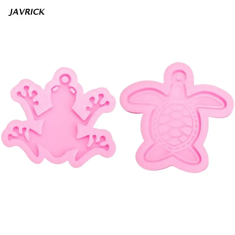 

3Pcs Silicone Turtle Frog Ornament Resin Molds Glossy Round Keychain Pendant Epoxy Casting Mold for DIY Jewelry Making