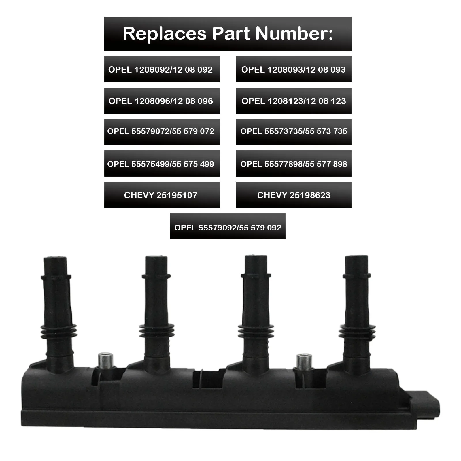 Сменная катушка с разъемом 2011 л для 2012 2013 2014 2015 Chevy Cruze 2014-2016 Cadillac ELR OEM # D521C 55579072