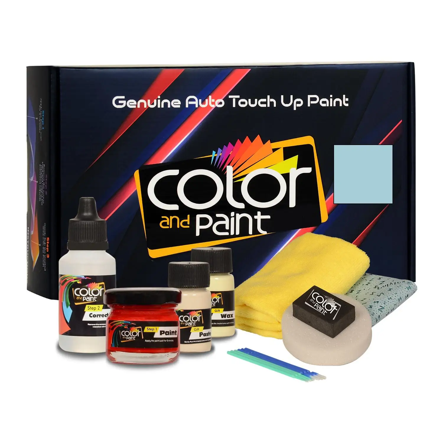 

Color and Paint compatible with Bentley Automotive Touch Up Paint - GLACIER BLUE - 9520165 - Basic Care