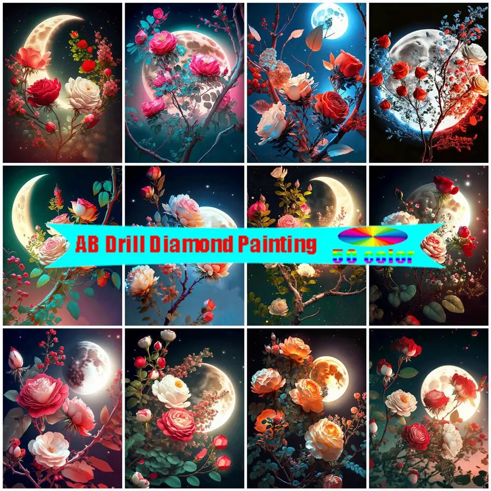 

Набор для алмазной вышивки 5D в виде полумесяца