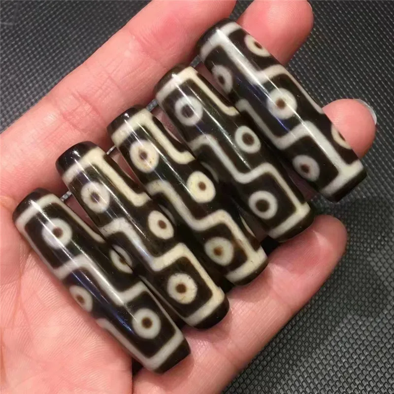 YB06 древний метод девять глаза бусины дзи 12*38 мм натуральный агат фэн-шуй амулет