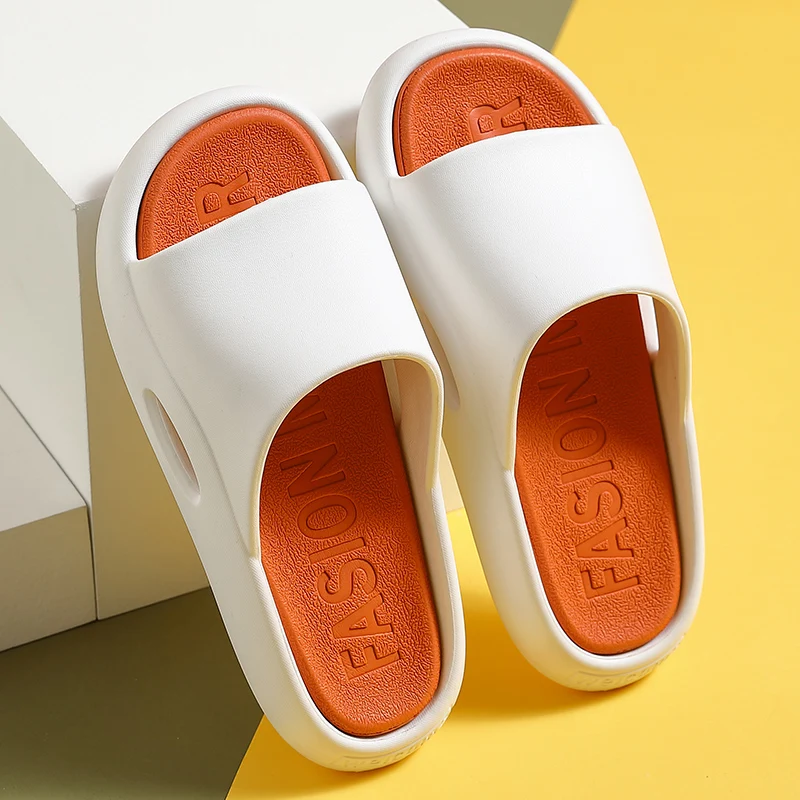 

Summer Womens Slippers Fashion Design Thick Sole Slides Pool Beach Flip Flops Male Ladies Indoor Bath Slides