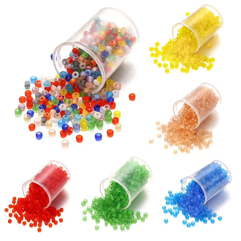 

1800pcs 2mm Mix Color scrub Czech Crystal Glass Seed Beads Loose Spacer Beads For Women DIY Jewelry Making Accessories wholesale