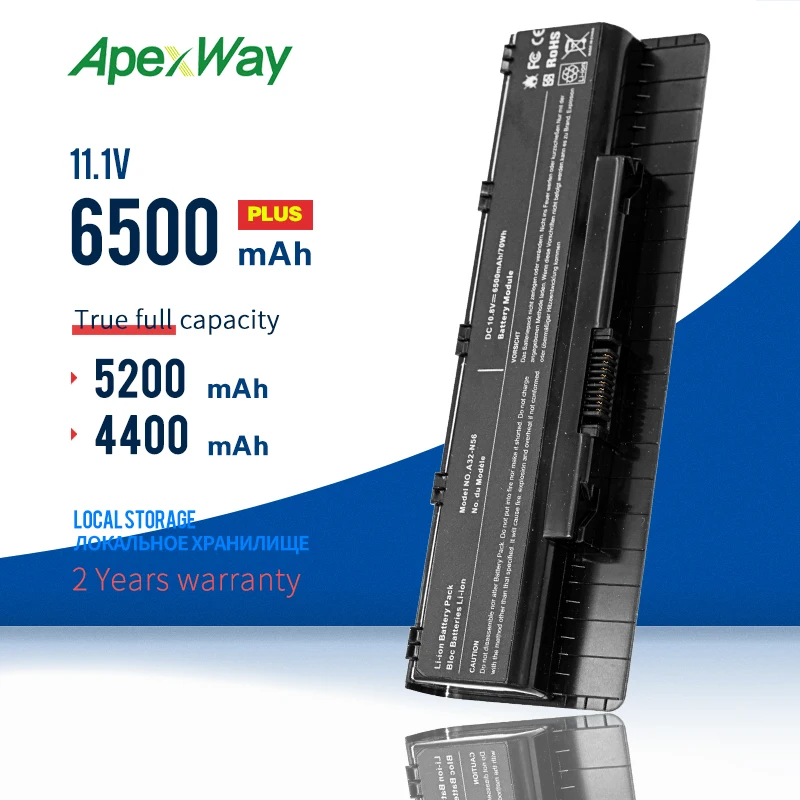 

Apexway A32-N56 Laptop Battery for ASUS N46 N46V N46VJ N46VM N46VZ N56 N56V N56VJ N56VM N76 N76VZ A31-N56 A33-N56