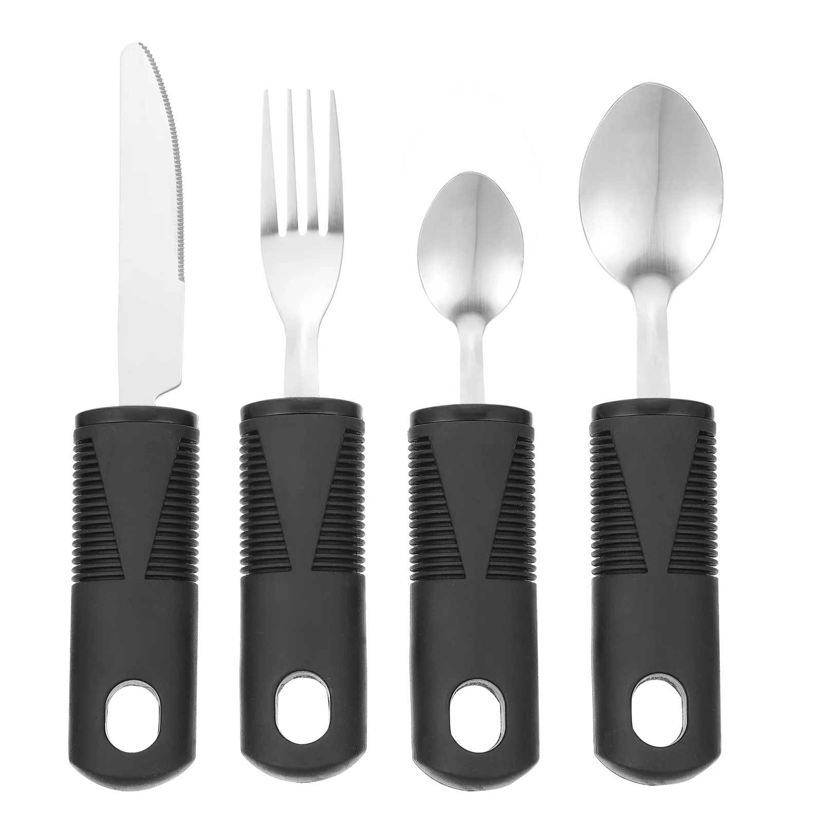 

Utensils Adaptive Silverware Elderly Weightedarthritis Eating Cutlery Tableware Spoon Aid Fork Flatware Utensil Builtset Tremors