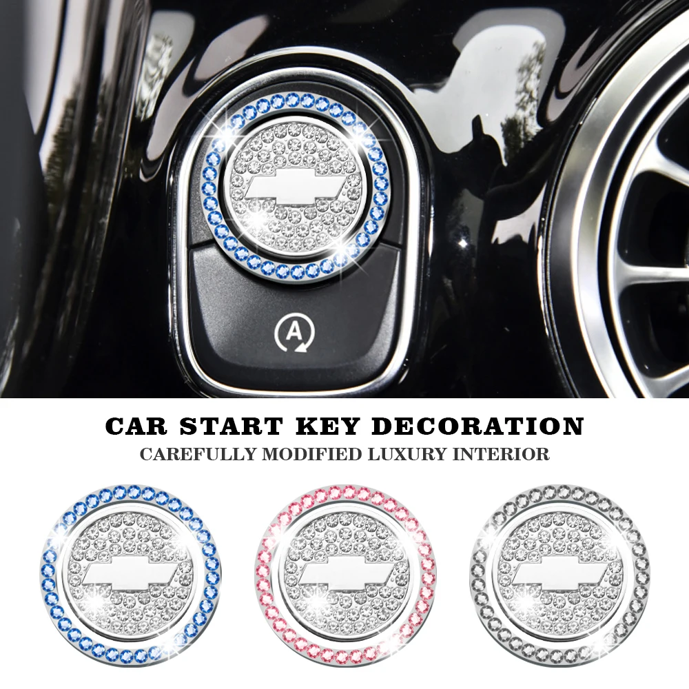 

Car Logo Engine Ignition Start Stop Button Protective Cover Decoration Sticker Interior For Chevrolet Cruze Captiva Lacetti Etc