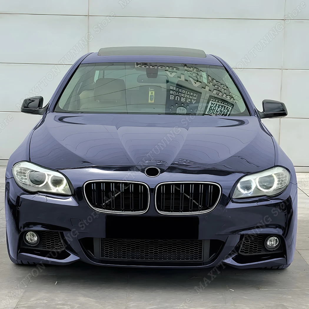 Фото Для BMW 5 серии F10 F11 520i 525i 528i 530i 535i 550i 2010-2017 передняя решетка радиатора комплект кузова светодиодный светильник автомобильный бампер гоночная решетка №5