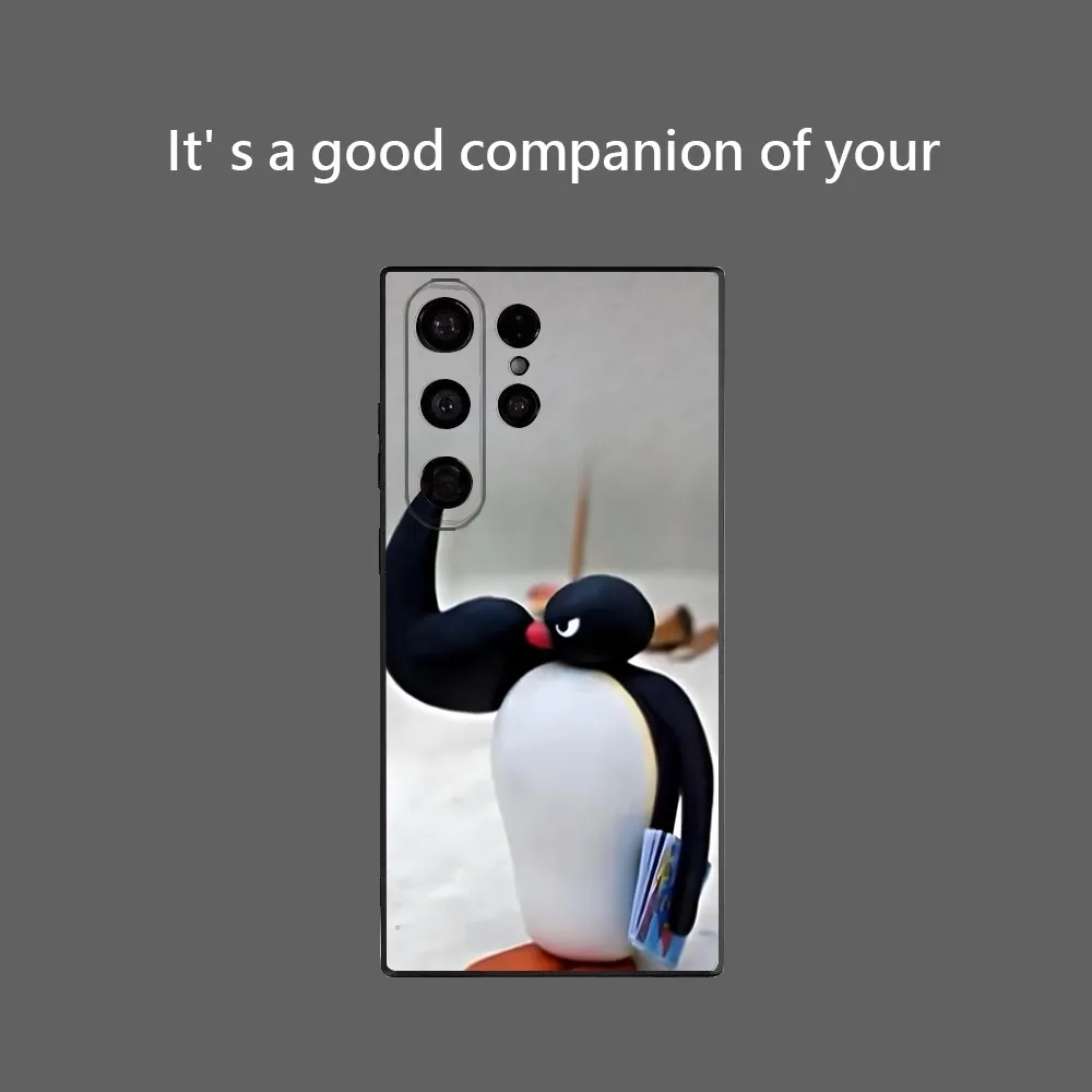 Noot P-Pingu Kawaii Anime Phone Case for Samsung Galaxy S25 Ultra S22 S23 S24 S21 S20 5G Protective Soft Silicone TPU