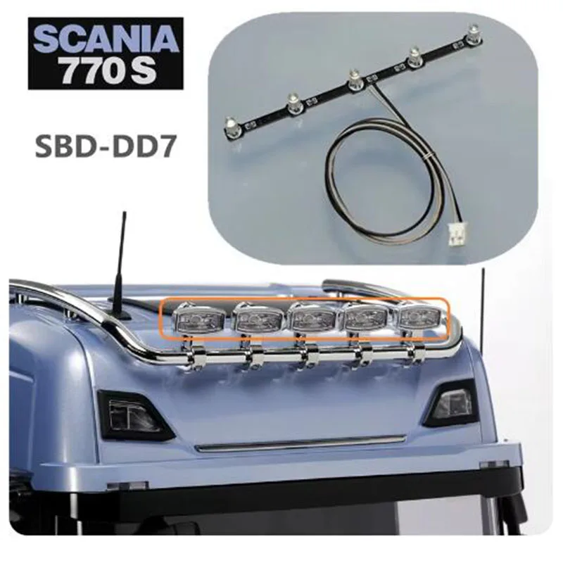 5 В светодиодный прожектор на крышу печатная плата украшение для 1/14 Tamiya RC
