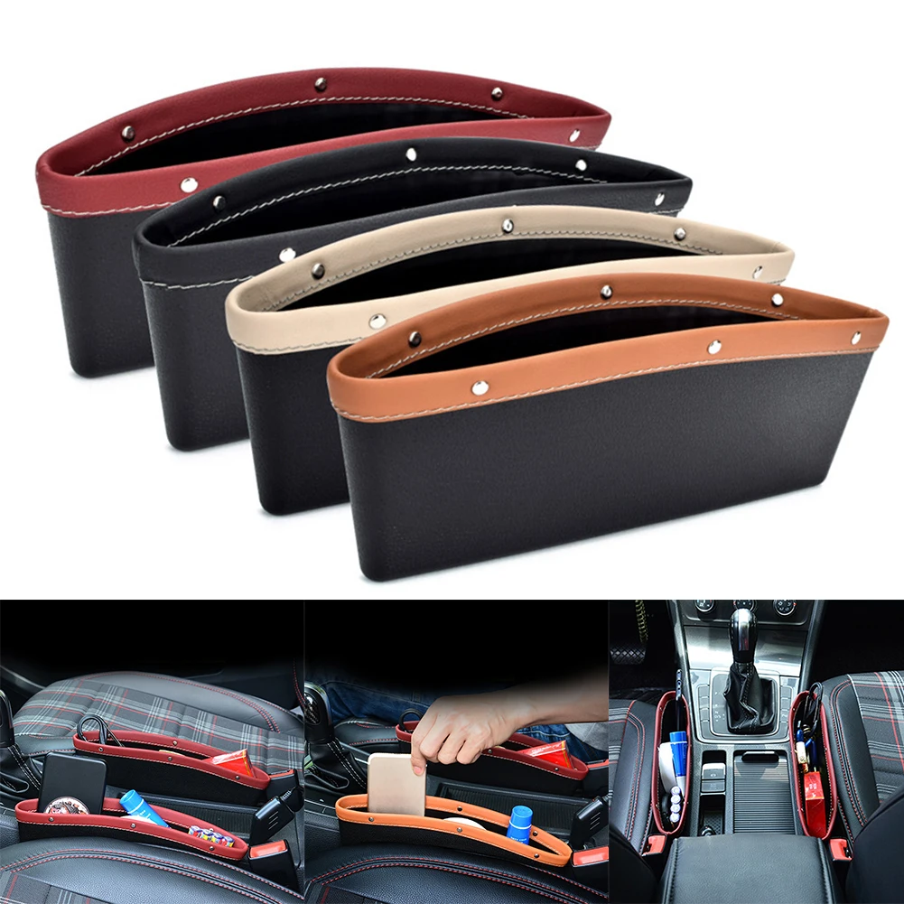 

Car Console Side Seat Gap Filler Car Seat Organizer Box Universal Seat Gap Pocket Automotive Interior Accessories
