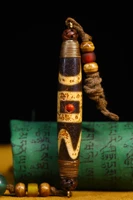 4 tibetan temple collection old natural agate filigree mosaic gem dzi beads nine eyeballs amulet pendant town house