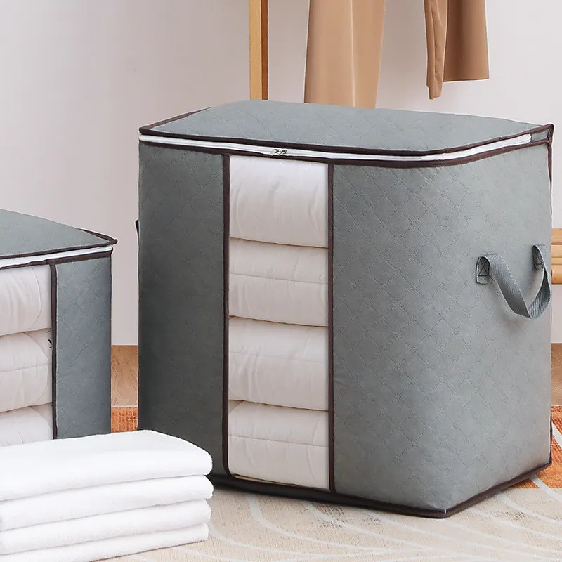 

High Capacity Organizer Boxes Home Clothes Quilt Folding Storage Bag Closet Dustproof Blanket Closet Under-Bed Storage Tidy Case