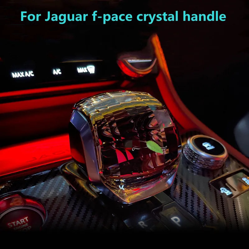 

For Jaguar f-pace XFL crystal gear handle cover crystal shift knob shift lever interior gear cover accessories