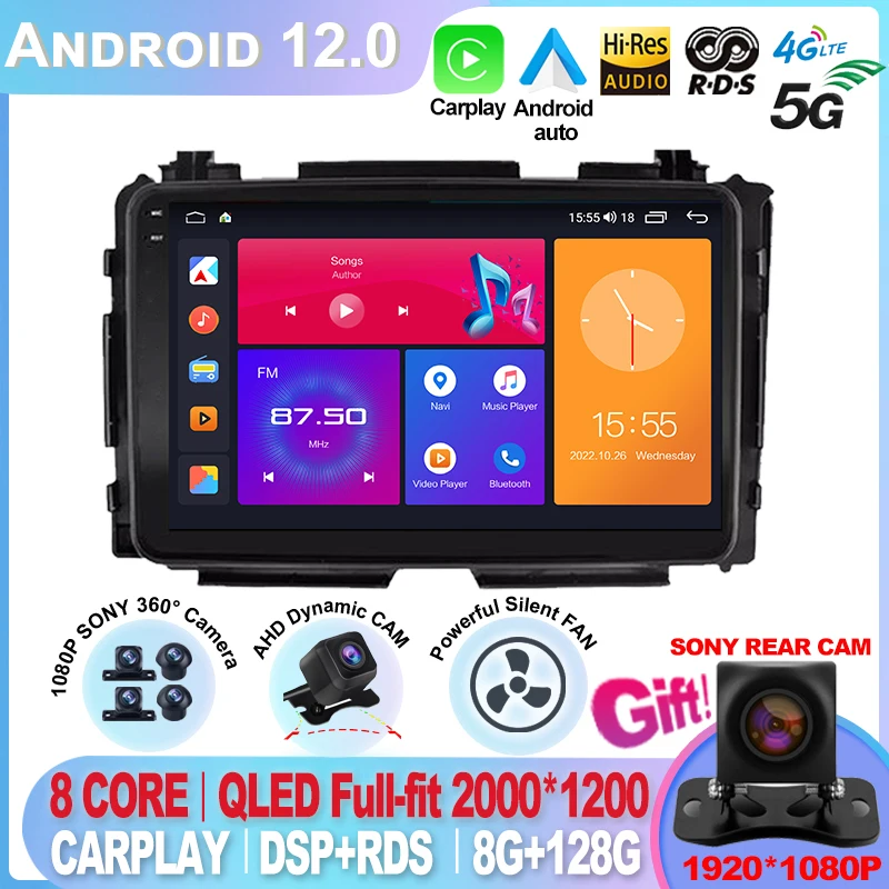 

Android 12 Car Radio For Honda HR-V HRV XRV Vezel 2013-2019 Multimedia Video Player Navigation GPS 2 Din Carplay Auto 1280*720
