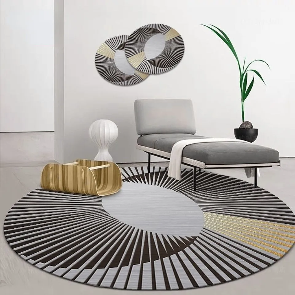 

European Abstract Round Living Room Coffee Table Carpet Hanging Basket Computer Table Floor Mat Bedroom Room Bedside Blanket