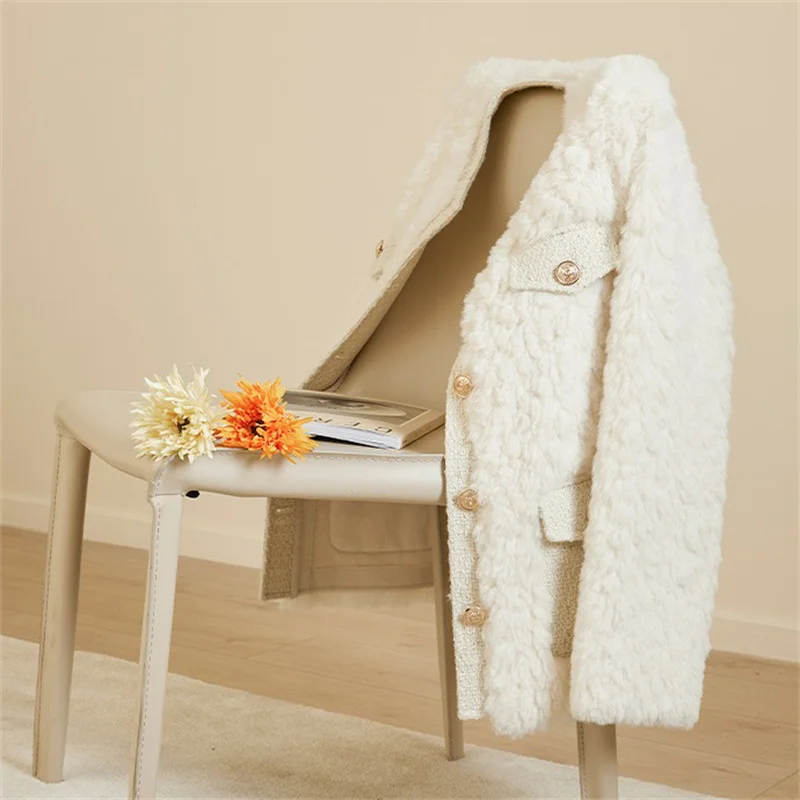 Зимнее Новое Экологичное меховое пальто уличная теплая Роскошная