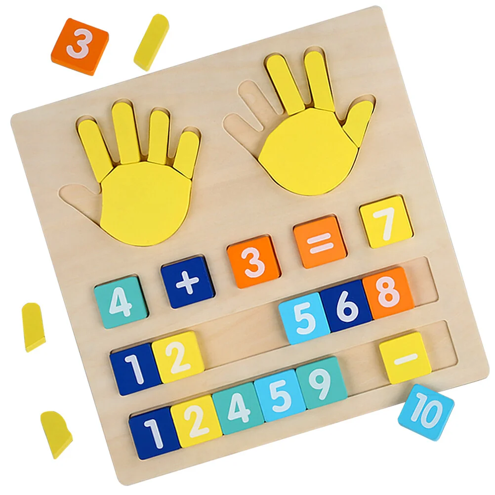 

Teaching Supplies Wooden Math Toy Puzzle Toys Addition And Subtraction Learning Number Cognitive