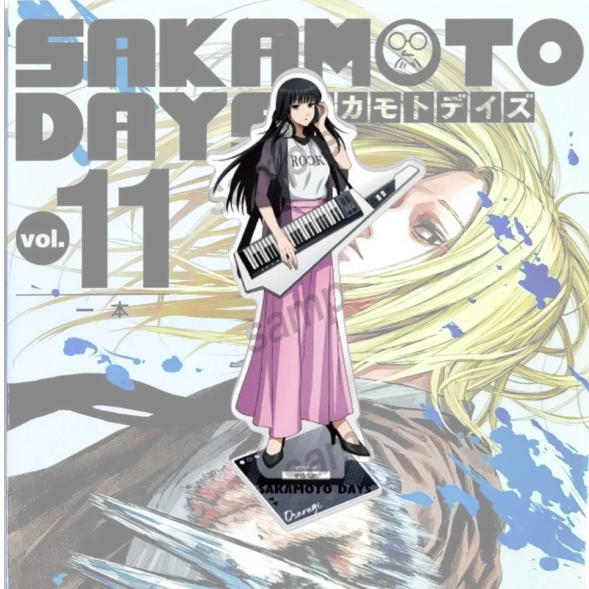 Фото Акриловая подставка с персонажами аниме Sakamoto Days: Рион Акао, Шишибана, Натсуки Шиоцу. Коллекционный подарок, брелоки. №2
