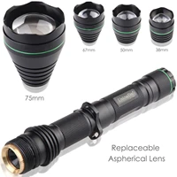 uniquefire 1508 38mm 50mm 67mm 75mm lens led 850nm 940nm ir flashlight set night vision scope torch 3 mode lanterna for hunting