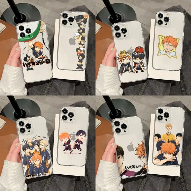 

Cute Japan Anime Oya Haikyuu Phone Case For Iphone 14 Pro 13 Mini 11 12 Max Xr X Xs 7 8 Plus 6 Transparent Silicone Phone Case