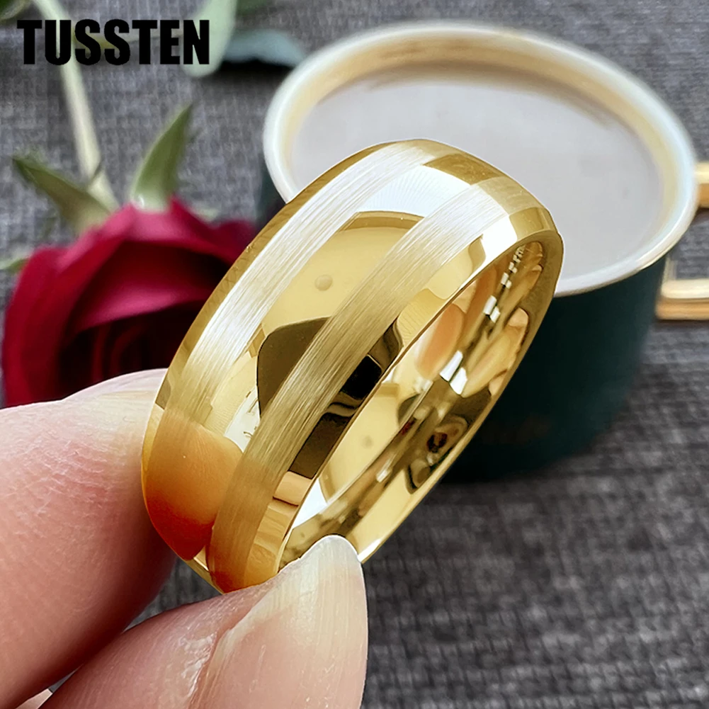 Кольцо из карбида вольфрама для мужчин и женщин 8 мм