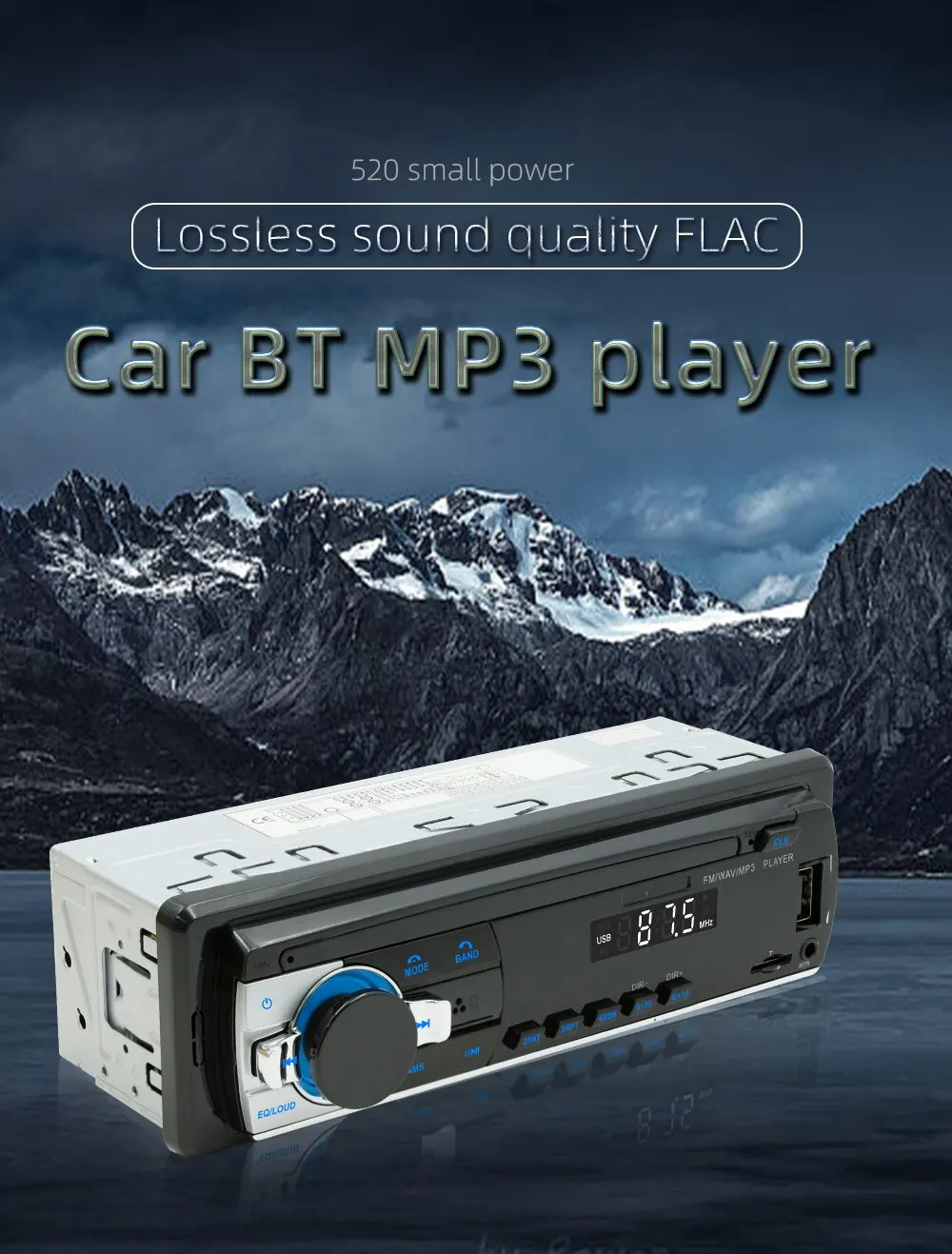 Stereo Player Digital Bluetooth Mp3 Player Jsd-520 60wx4 Fm Audio Stereo Music Usb/sd With In Dash Aux Input
