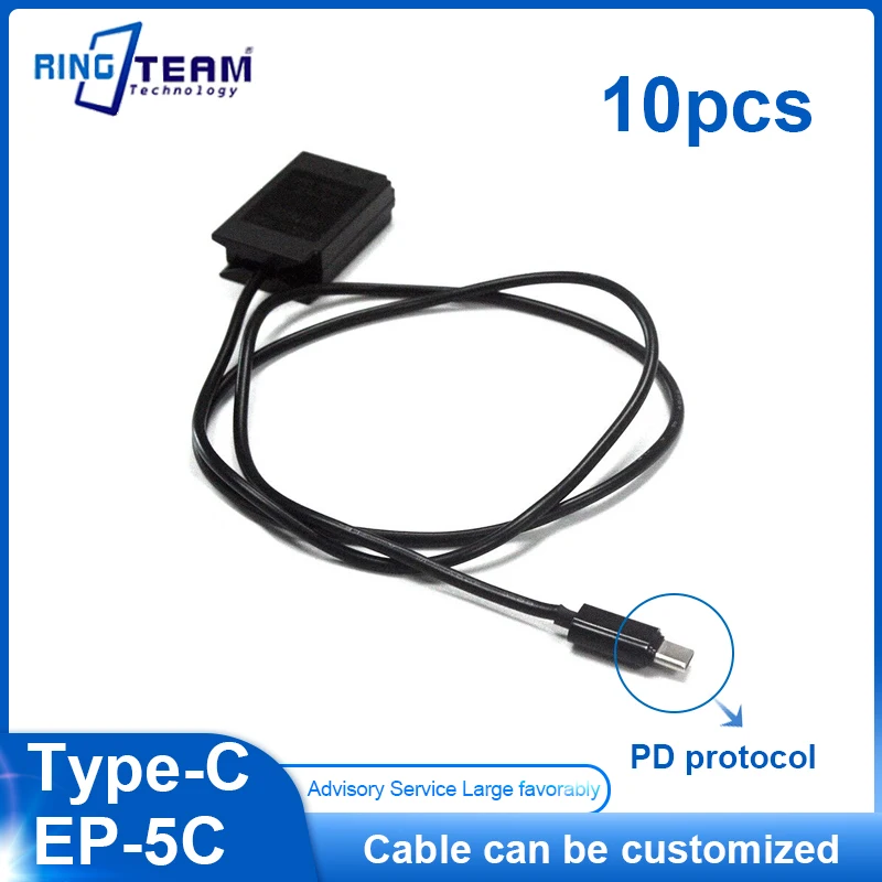 

10 шт. PD USB-C Type-C искусственная аккумуляторная батарея Φ EP 5C соединитель постоянного тока для Nikon 1 J1 1 J2 1 J3 1 S1 1 V3 1 AW1 COOLPIX A P950 P1000