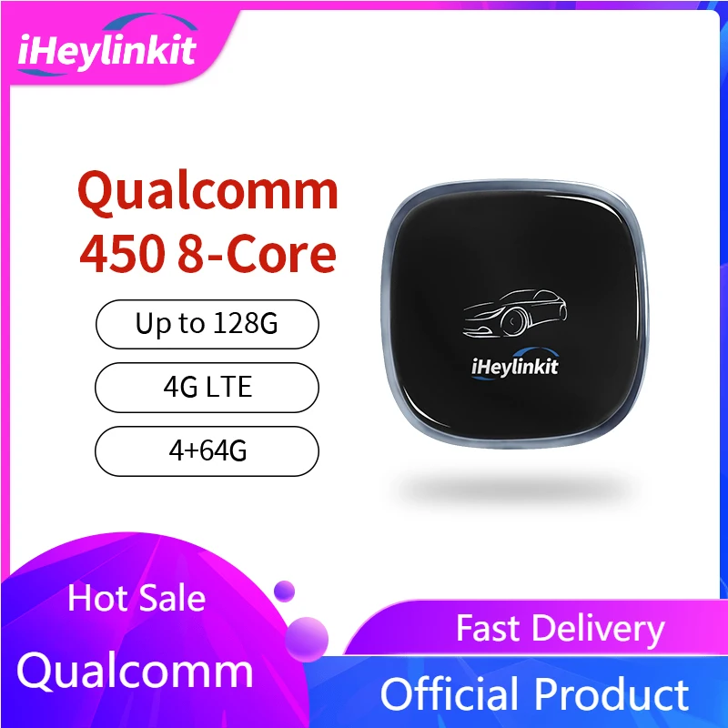 

iHeylinkit Mini CarPlay Wireless Android Auto 4+64G YouTube Netflix GPS Google Players For Benz Audi Ford VW Volvo Nissan Mazda