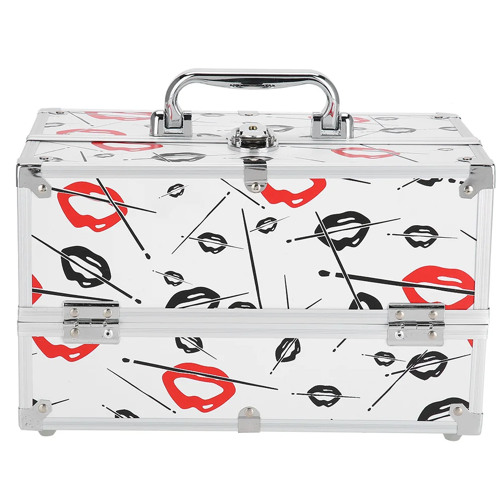 

Professional Cosmetic Storage Box Portable Storage Jewelry Case Makeup Organizer Box(M)