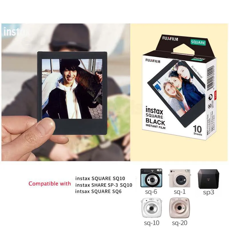 Фото Новые фотопленки Fujifilm Instax Square White Edge Rainbow Black Original, 10-100 листов, для гибридных камер SQ1/SQ10/SP-3/SQ20, серия Starry Sky №5