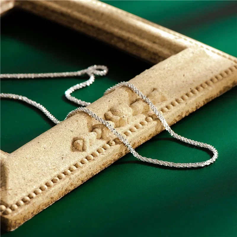 

Модное блестящее тибетское серебряное ожерелье для женщин, цепочка до ключиц для девушек, чокер, новое модное ювелирное изделие, подарок на свадьбу, вечеринку, день рождения