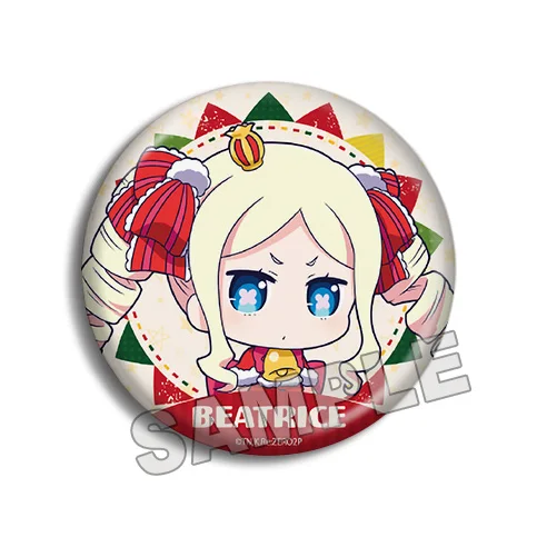 Брошь акриловая металлическая в стиле аниме Q version с надписью Re: zero - купить по