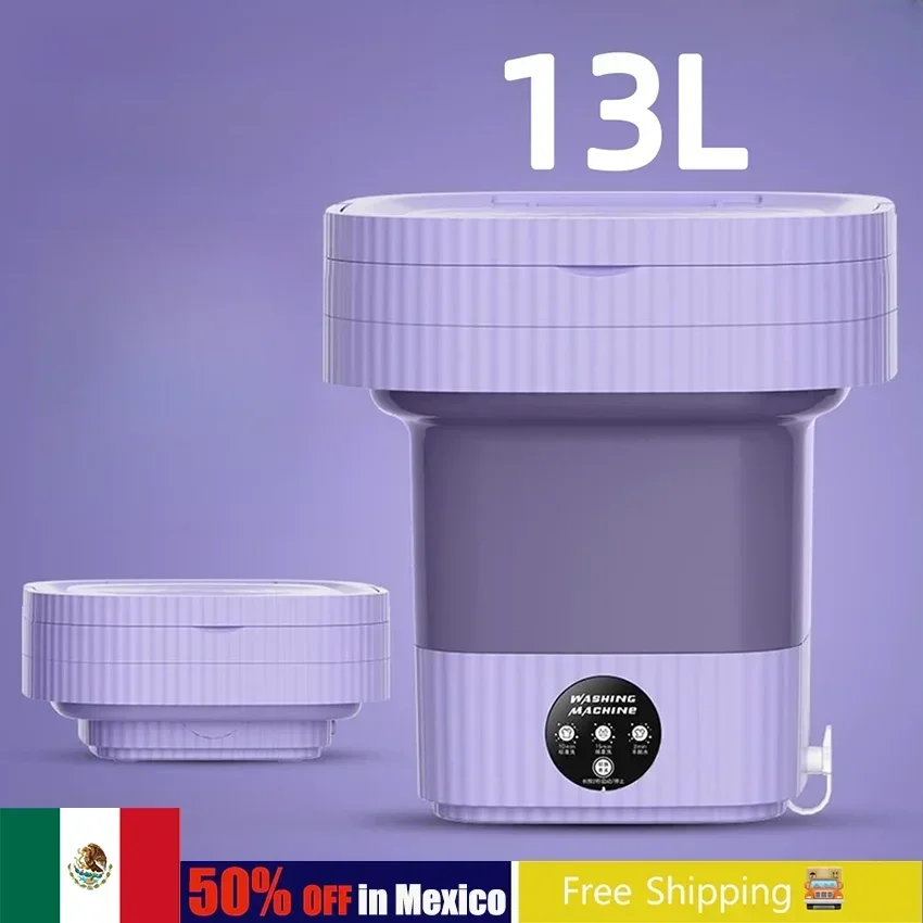 13 л ультразвуковая Складная мини-стиральная машина портативная с большой