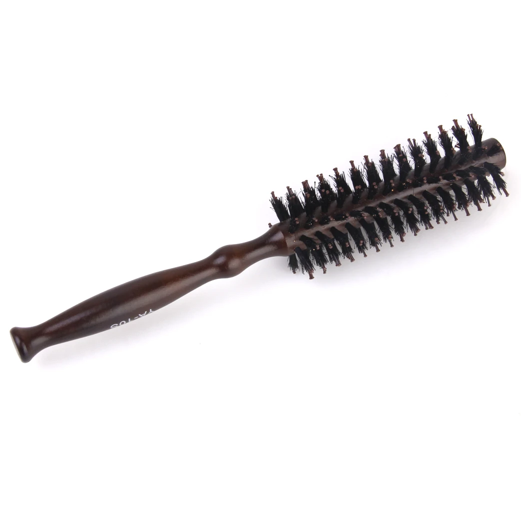 

Wood Handle Hairdressing Curling Hair Comb Brush Hairbrush