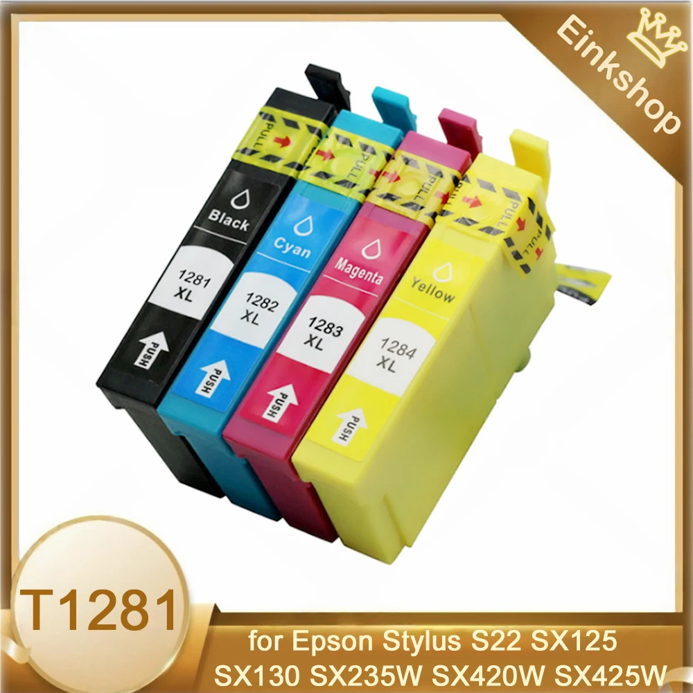 Фото Чернильный картридж T1281-T1284 T1281 для принтеров Epson Stylus S22 SX125 SX130 SX235W SX420W SX425W SX435 BX305F №2