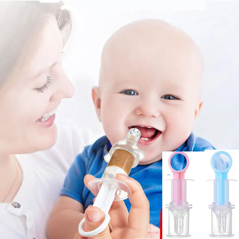 

New Feeding Utensils Needle Feeder Squeeze Medicine Dropper Dispenser Pacifier Baby kids smart medicine dispenser multi-colors