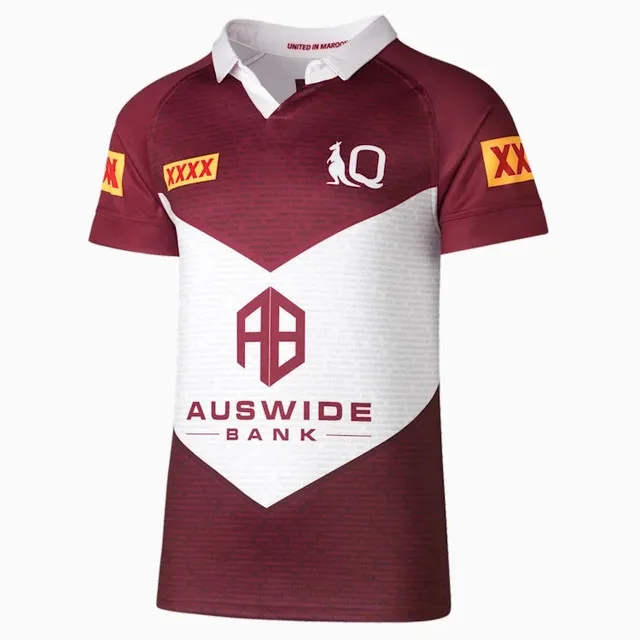 

Регби Джерси QLD цвет Марун 2023 капитан Бег размер S-M-L-XL-XXL-3XL-4XL-5XL