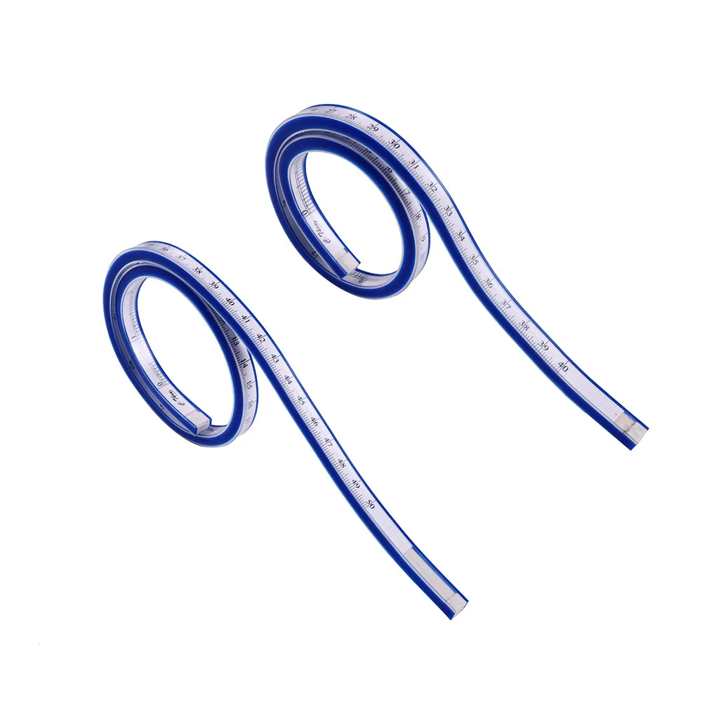 Измерительная лента гибкая кривая формы INNE 40/50 см "Змея" для черчения, мягкая для рисования, для определения размеров при пошиве одежды, для квилтинга и шитья, аксессуары.