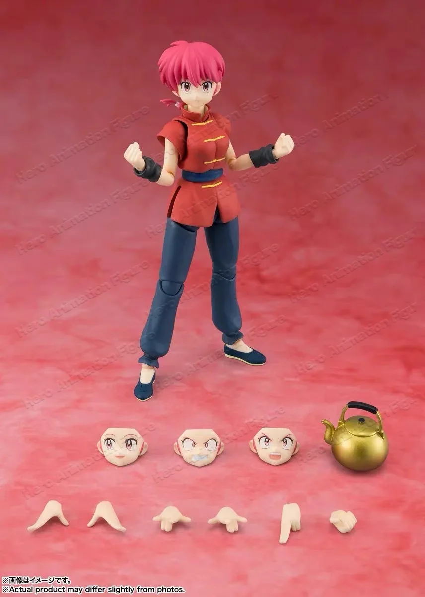 Фото Оригинальные фигурки BANDAI S.H.Figuarts: Саотомэ Ранма, Шампо, коллекционные модели из ПВХ, аниме-фигурки Ранма из «Ранма ½», статуэтки №3