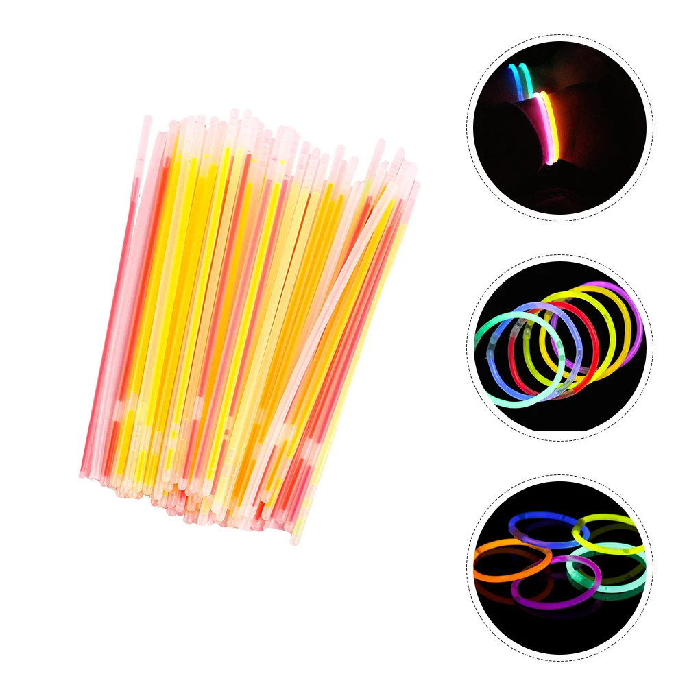 

Glow Stick Set Sticks Party Glowing Fluorescent Toy Prop Props Favors Bulk Bracelets Kids