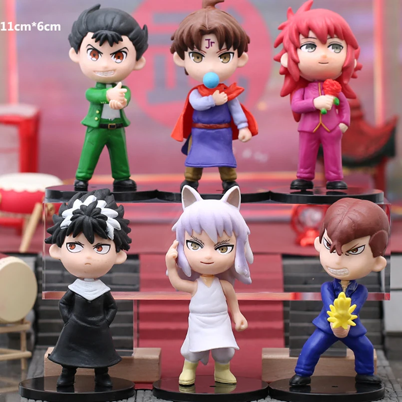 

6pcs/Set YuYu Hakusho Anime Figure Urameshi Yuusuke Yoko Kurama Jaganshi Hiei Kuwabara Kazuma PVC Action Figure Collection Toys