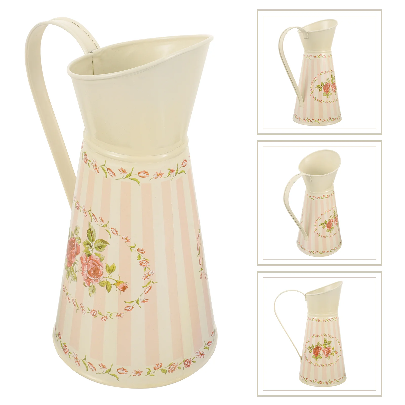 

Vintage Planter Metal Flower Vase Farmhouse Decor Pots Bucket Retro Flowerpot Vases Flowers Iron Floral Holder Sticker