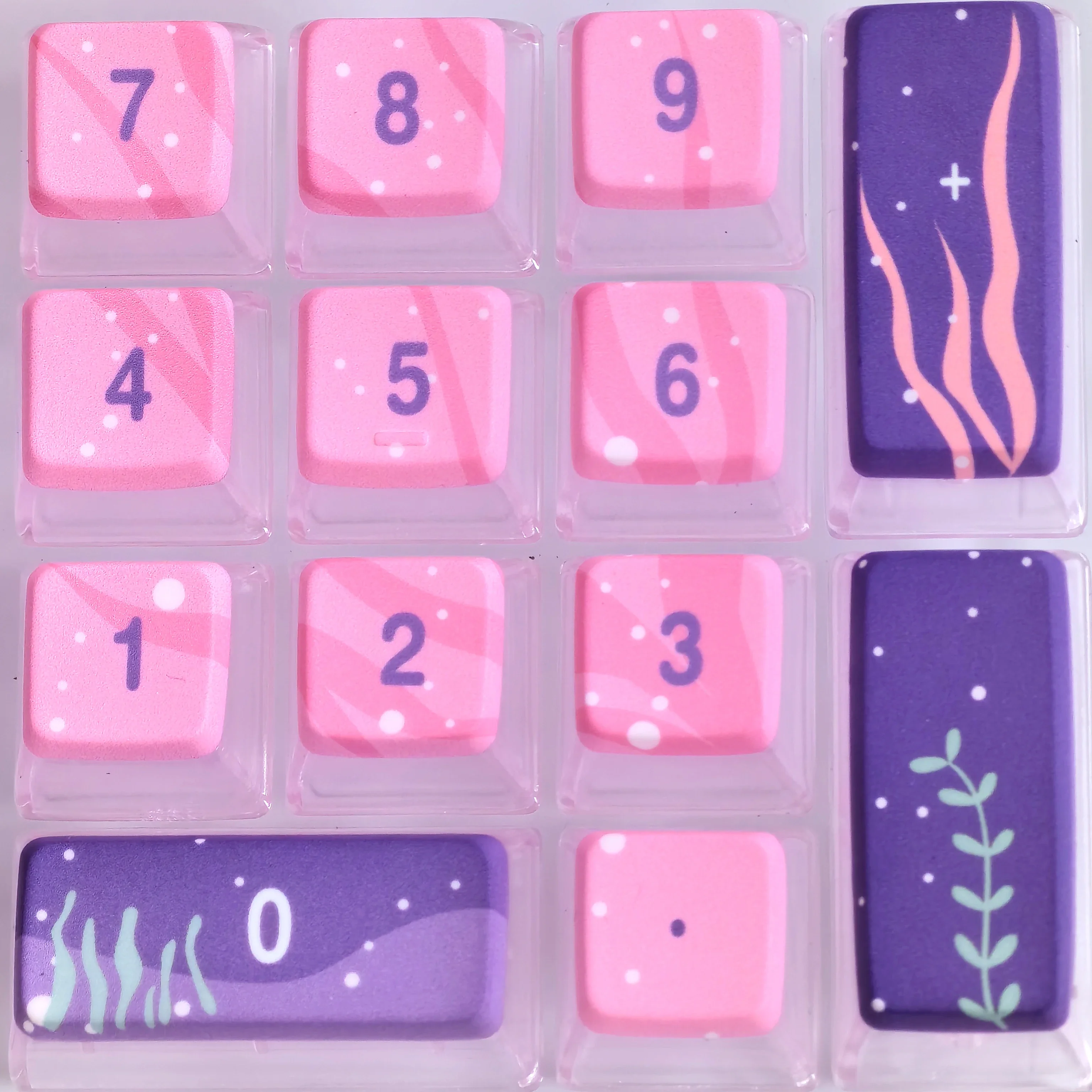 Подводный мир Keycap Кристальный пудинг полупрозрачный 117-клавиши Asa высота Pbt + Pc