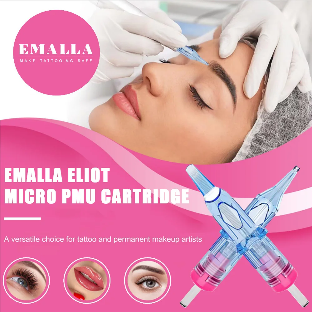 20 шт. EMALLA Eliot PMU иглы для картриджей перманентного макияжа подводка бровей